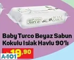 BABY TURCO BEYAZ SABUN ISLAK HAVLU